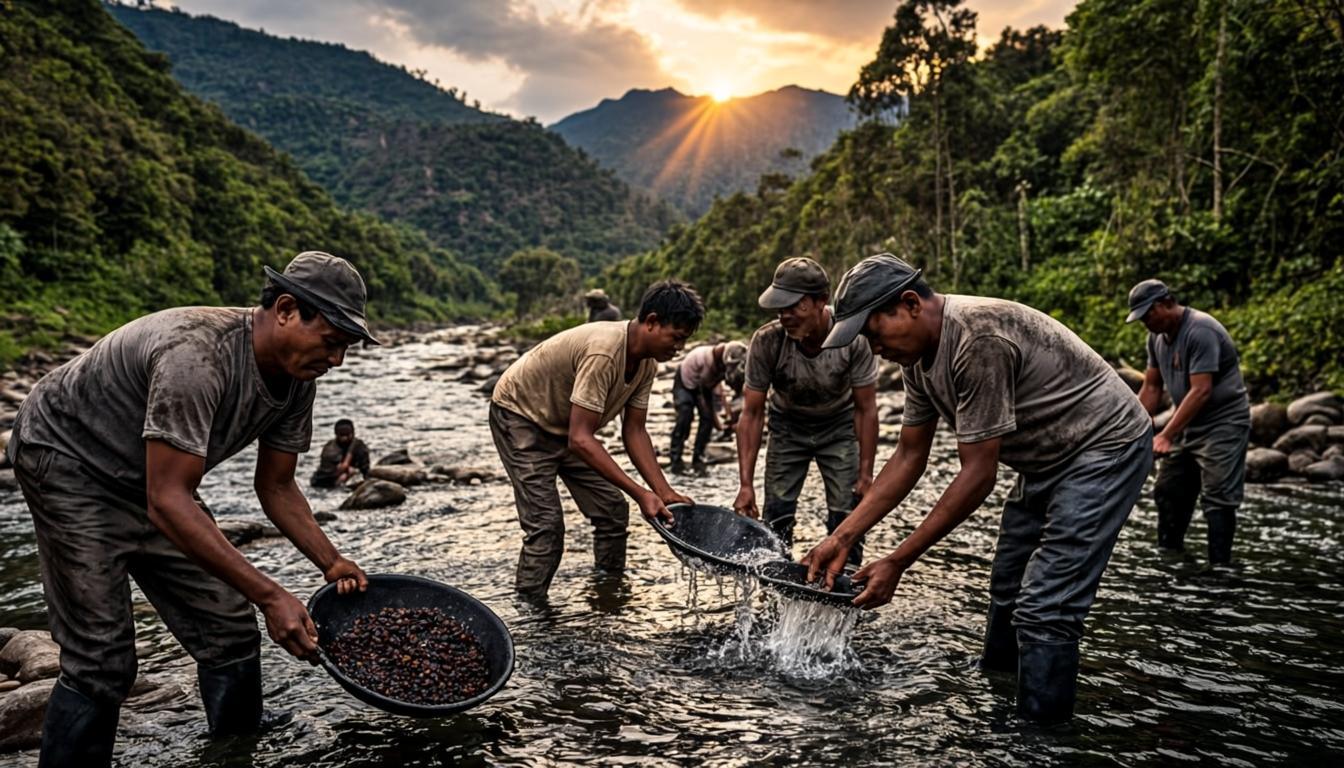 Minería artesanal de oro en los Andes colombianos